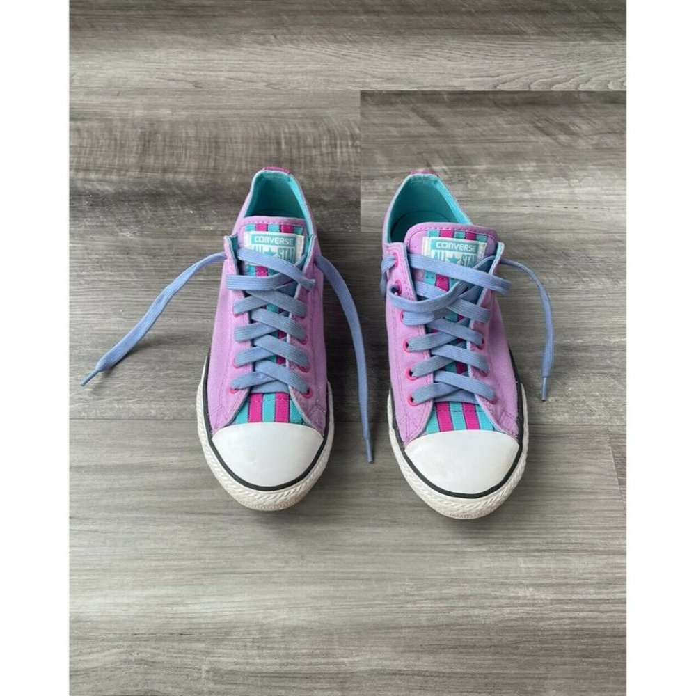 Converse All Star Youth Pink Blue Sneakers Size 5 Shoes